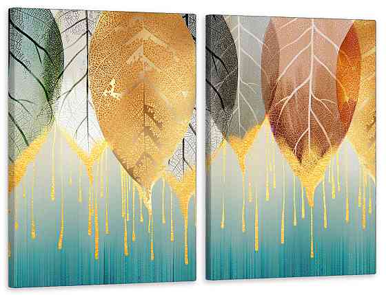 Модульная картина в гостиную / спальню   Листя  TLV-2_090 Киев
