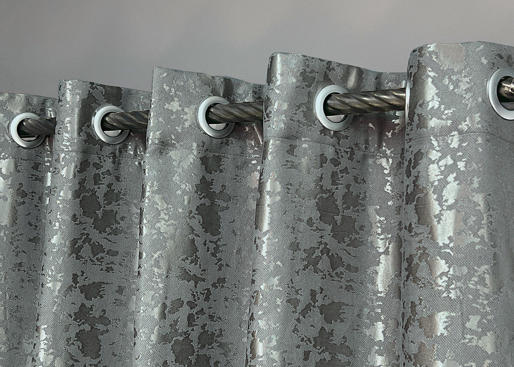 Комплект штор на люверсах VR-Textil Льон мармур Pavliani ХО № 1264ш Сірий 150х250 см 2 шт (37-0317) Київ - фото 6