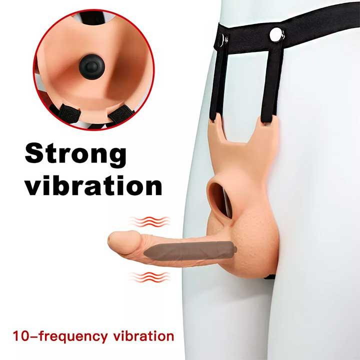 Анальный фаллоимитатор на ремне для двойного проникнавения Lovetoy Vibrating Unisex 10 режимов вибрации Винница - изображение 2