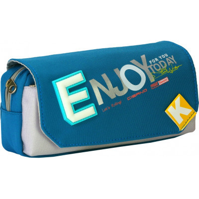 Пенал Cool For School 2 відділення з кишенею Синій (CF6920-blue) Вінниця - фото 1