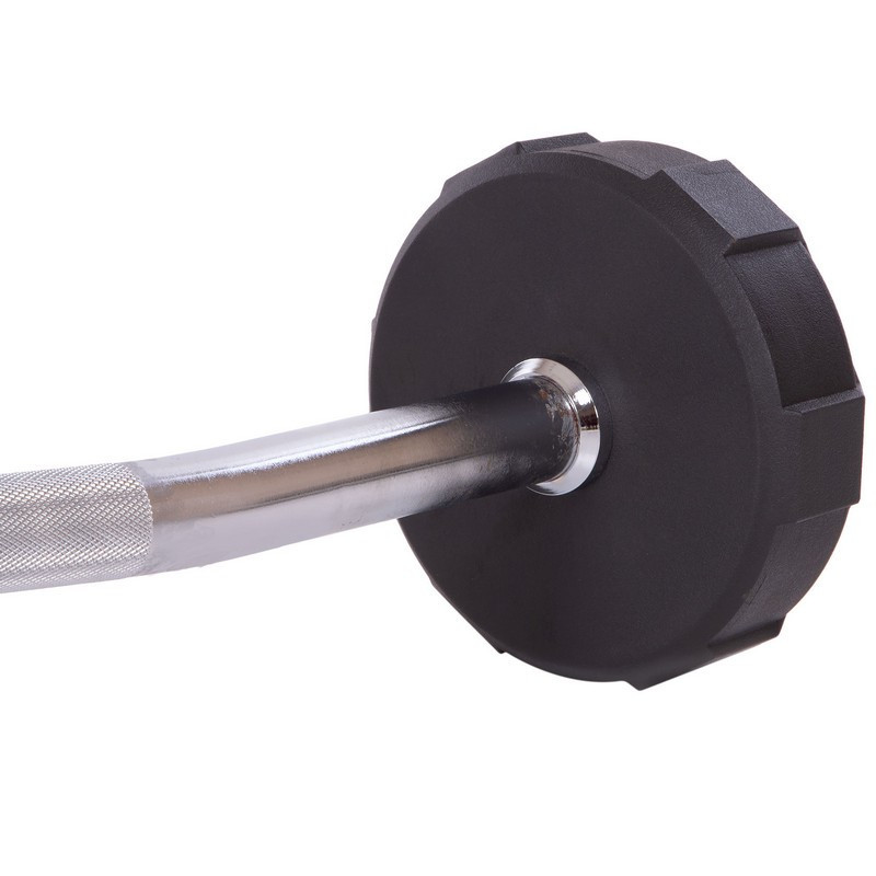 Штанга фіксована вигнута поліуретанова LI NUO 3623-15 довжина 111 см 15 кг Київ - фото 4