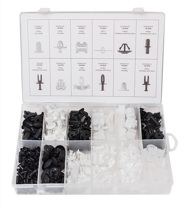 Набор клипс 270 предметов (BENZ), пластиковом органайзере Forsage F-01Z0231 Одесса - изображение 1