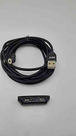 Магнітний зарядний кабель 3 в 1 Type - C, Micro USB, Lightning (Б клас) Луцк