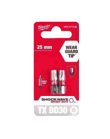 Біта SHOCKWAVE MILWAUKEE, TX BO30, 25мм, (2шт) Одесса
