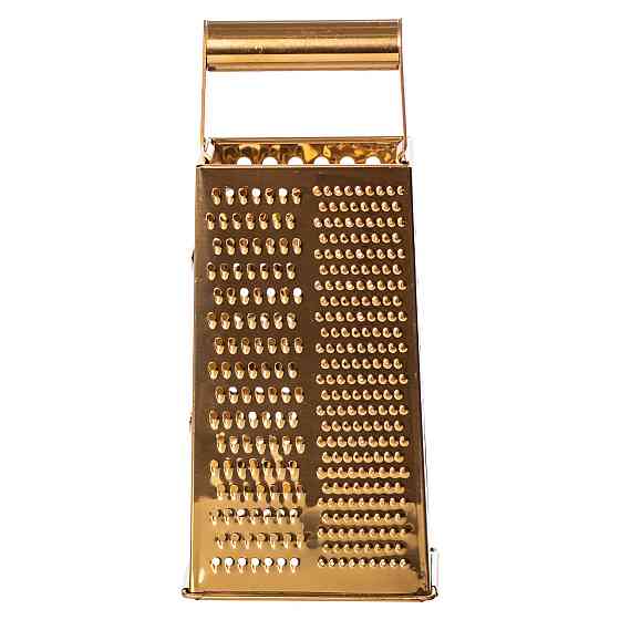 Терка ручная четырехсторонняя 11×8×24 (см) кухонная из нержавейки Золотистая HP-8-12 Киев