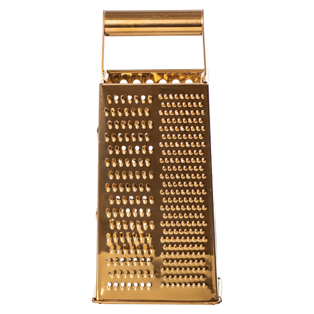 Терка ручная четырехсторонняя 11×8×24 (см) кухонная из нержавейки Золотистая HP-8-12 Киев - изображение 3