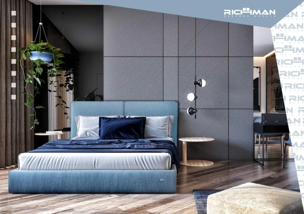 Кровать Delhi Standart 140 х 200 см Мисти Dark Grey Темно-серый Киев - изображение 7