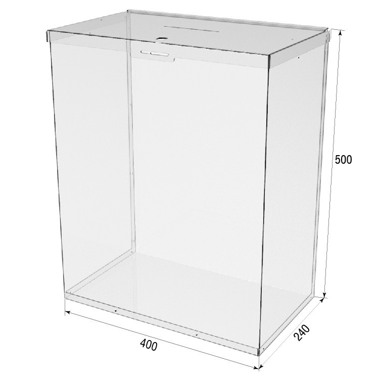 Ящик EKOSTAR с замком для пожертвований и сбора денег 400x240x500. Объем 48 литров Киев - изображение 3