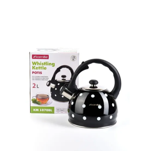 Чайник 2л нержавіюча сталь зі свистком з нейлоновою ручкою 1070BL KAMILLE Житомир - изображение 5