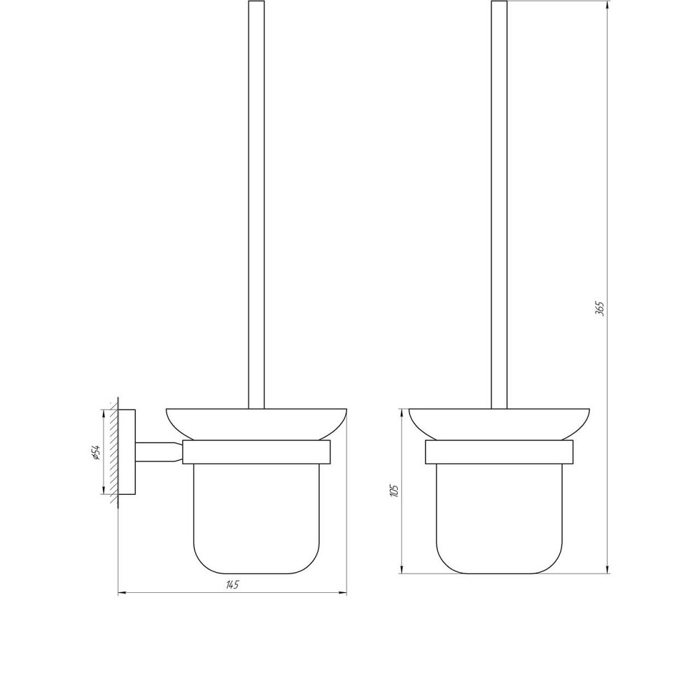 Ерш настенный Globus Lux BS8429A черный матовый SUS304 Киев - изображение 5