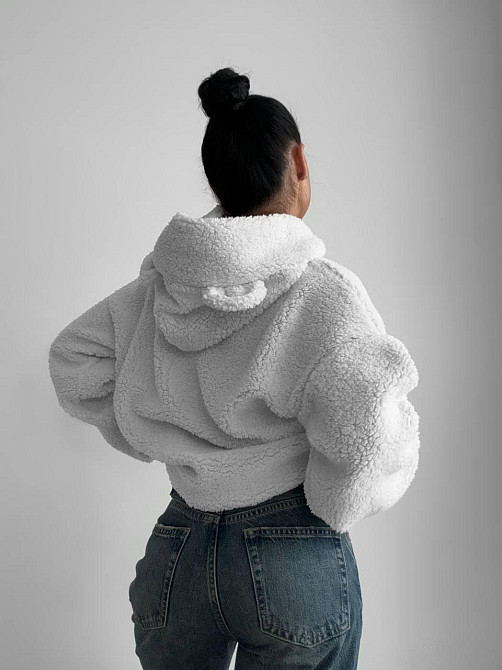 Жіноча стильна тепла плюшева худі з вушками  м'яке хутро Teddy Одеса - фото 1