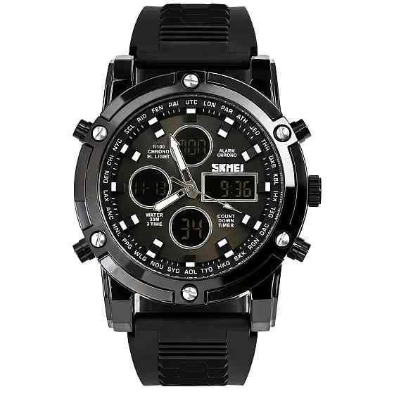 Часы мужские тактические Skmei Molot Sport Black (2 ремешка) Киев