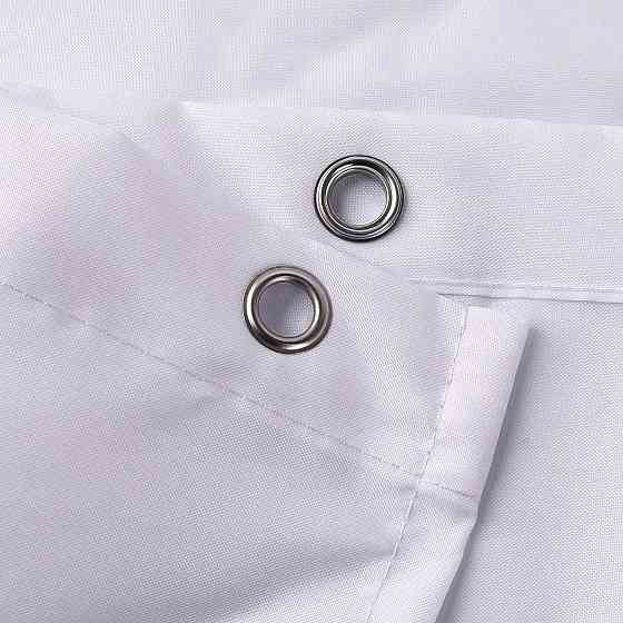 Шторка для ванної та душу з кільцями 180x180 см водостійка, шторка для ванної кімнати з гачками,біла з квітковим принтом Кам'янець-Подільський