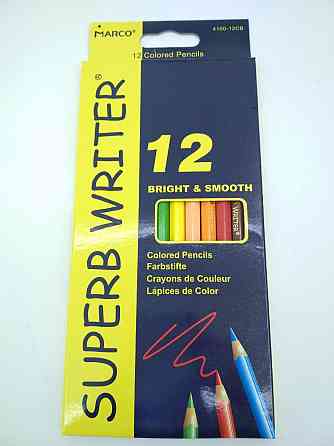 Олівці кольорові набір 12 кольорів marco 4100-12 CB superb writer( марко) (1 пачка) Харків
