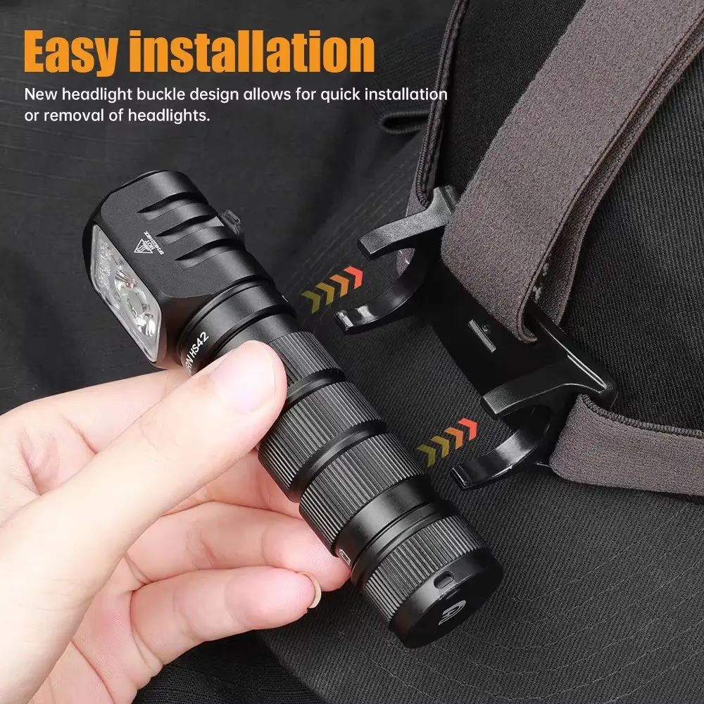 Налобный фонарь Sofirn HS42 + аккумулятор 3000mAh + клипса (2100лм 6000К USB-C 18650 IP66) с красным светом Черный Киев - изображение 10