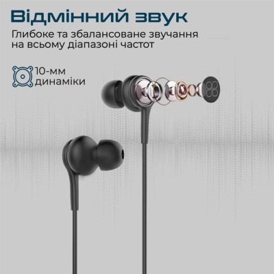 Наушники Promate Duet Black (duet.black) Винница - изображение 2