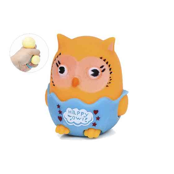 Іграшка сквіш антістресс "Совеня" MS 4141 розмір 7 см Помаранчевий Вінниця