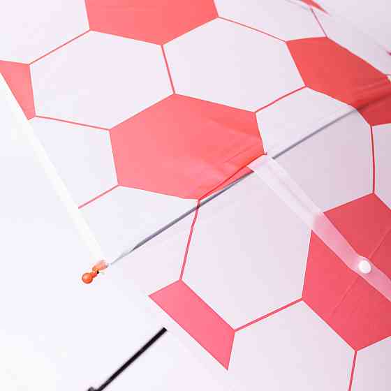 Классический детский зонт-трость полуавтомат из полиэстера 8 спиц диаметр 82 см Красный HP-23-9R Киев