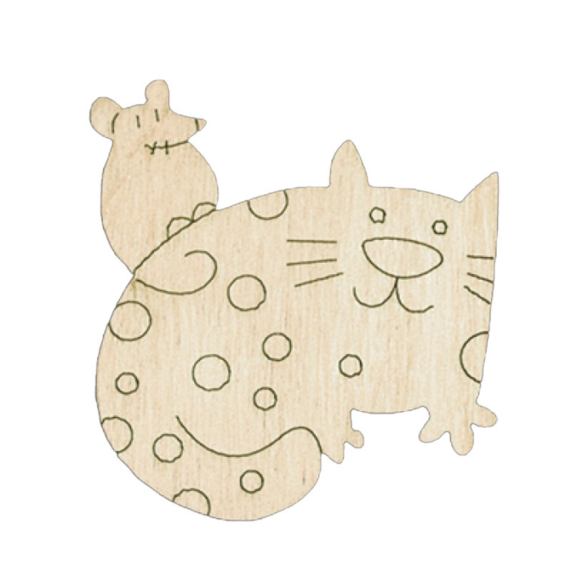 Набір дитячої творчості Розпис по дереву "Магніти-веселі коти" РД-011 Вінниця - фото 6