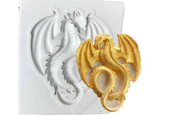 Молд силиконовый Дракон 51 на 62 мм серый Киев