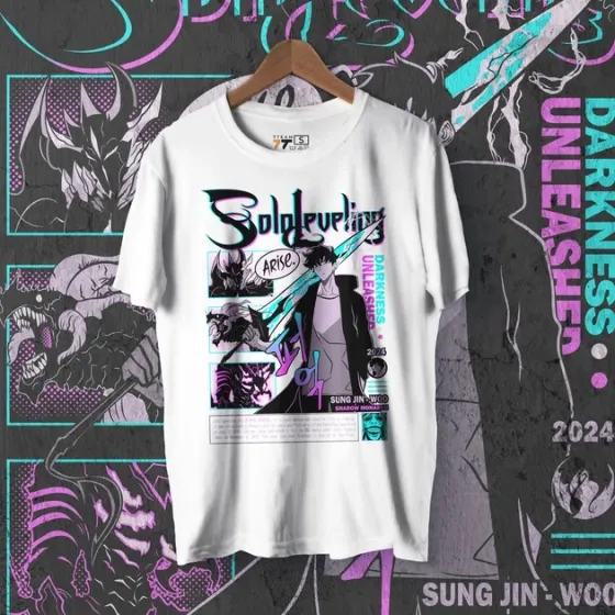 Футболка для підлітка хлопчика з принтом 140olo Leveling 140ung Jin-Woo 3 WE Розмір 160 Anime10717 Дніпро