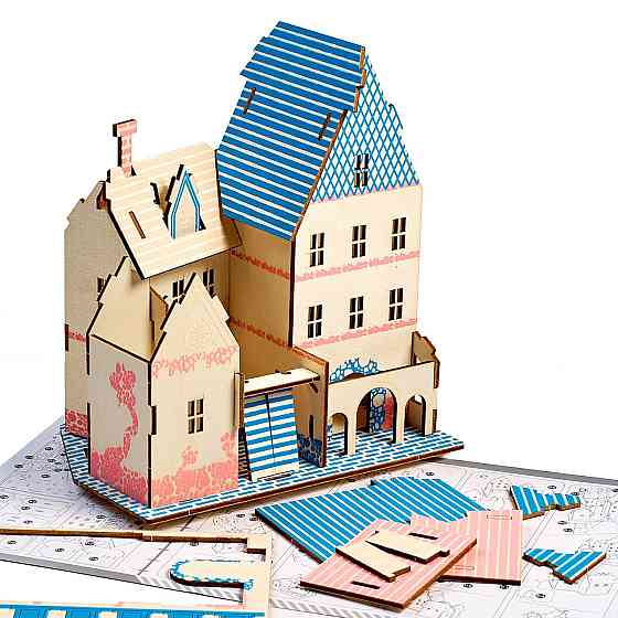 Дерев'яні 3D-пазли. Тривимірний конструктор-головоломка 21 см * 16 см * 23 см. Дерев'яний конструктор Кам'янець-Подільський