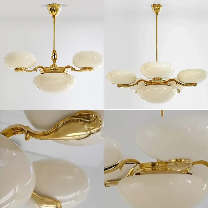 Светодиодная люстра Пион 5020 (Золотая) на 5+1 плафон Винница - изображение 5