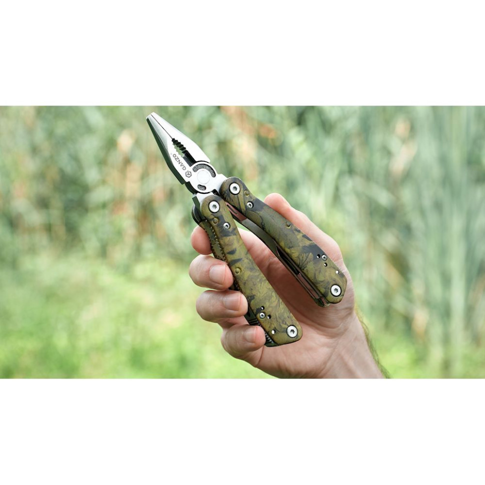 Мультитул Ganzo G107, (16.5 см) 22 функції, камуфляжний + біти та чохол Київ - фото 16