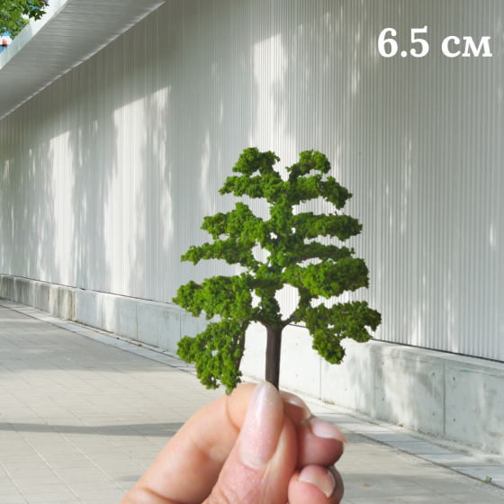 Зеленые деревья 6.5 см для миниатюры, макетов, диорам, песчаного стола мини-сада, микроланшафта, моделизма Сосна Нівакі 6.5 см Одесса