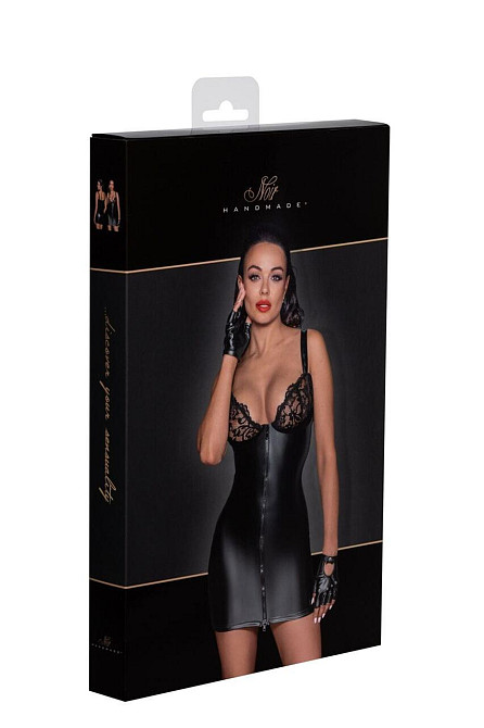 Сукня з мокрим ефектом Noir Handmade F254 Powerwetlook mini-dress, XL Sex Aura Київ - фото 8