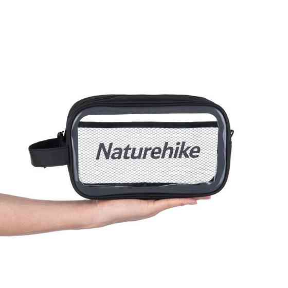 Косметичка портативна водонепроникна Naturehike NH20SN007, Розмір М, чорна прозора Киев