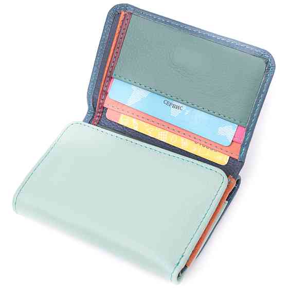 Барвистий жіночий гаманець із натуральної шкіри ST Leather 22493 Різнокольоровий Київ