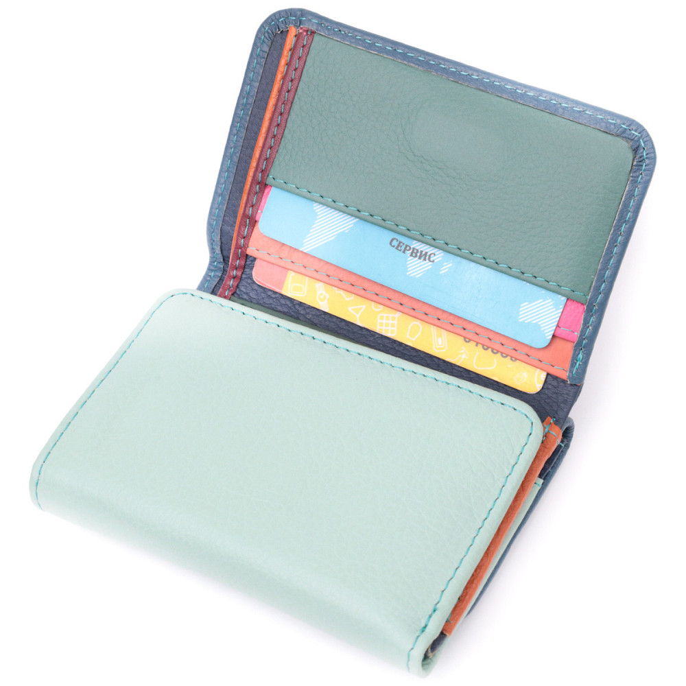 Красочный женский кошелек из натуральной кожи ST Leather 22493 Разноцветный Киев - изображение 5