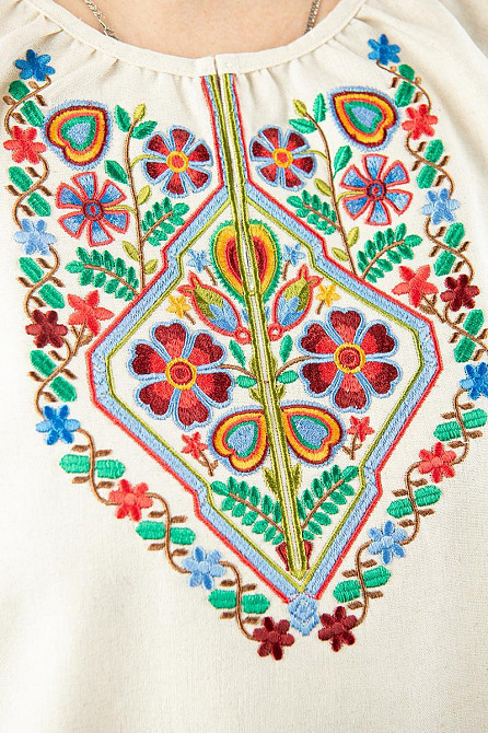 Вишиванка жіноча, натуральна лляна топ Київ - фото 2