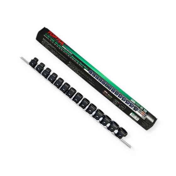 Набір ударних головок 1/2" 14 шт, 10-22, 24 мм CrMo короткі (планка) Мукачево