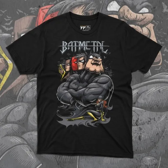 Футболка мужская с принтом Batmetal Размер 48 Anime1255 Днепр