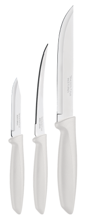 Набір ножів Tramontina Plenus light grey, 3 предмети (6740820) Київ