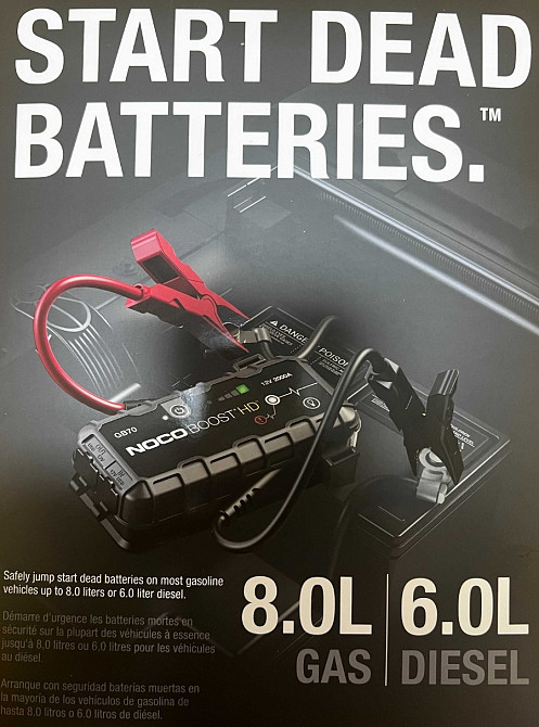 Бустер, Пуско-зарядний Ліхтарик Power Bank 56Wh NOCO Genius BOOST GB70 Киев - изображение 6