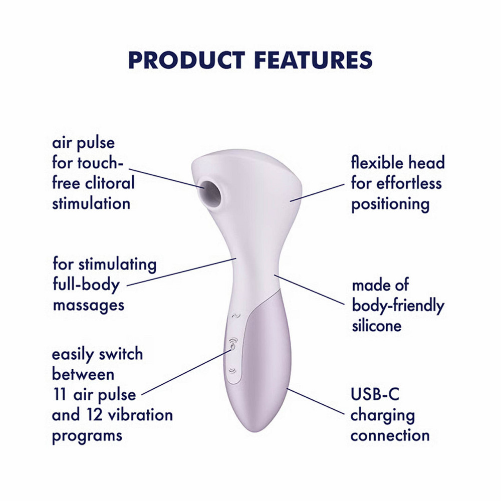 Лавандовий масажер із хвилями тиску та потужною вібрацією Satisfyer Wand-erful, 16 см Sex Aura Київ - фото 2