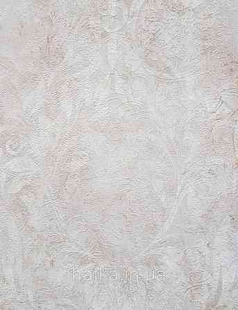 Шпалери вінілові на флізеліні гарячого тиснення DU&KA 1.06х10 вензель основа під штукатурку сірі коричневі Київ
