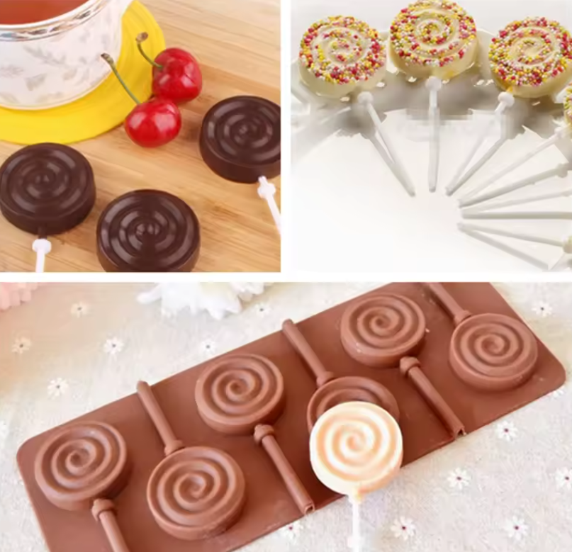 Форма для леденцов Empire, 6 шт, спираль, пищевой силикон, 23×9,5 см, для духовки, морозилки Одесса - изображение 1