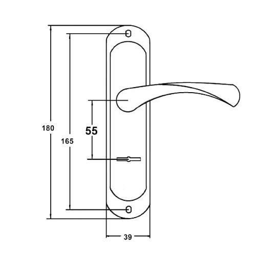 Ручки на планці під сувальний замок 55мм Glass до корпусу Glass 008 Харків - фото 2