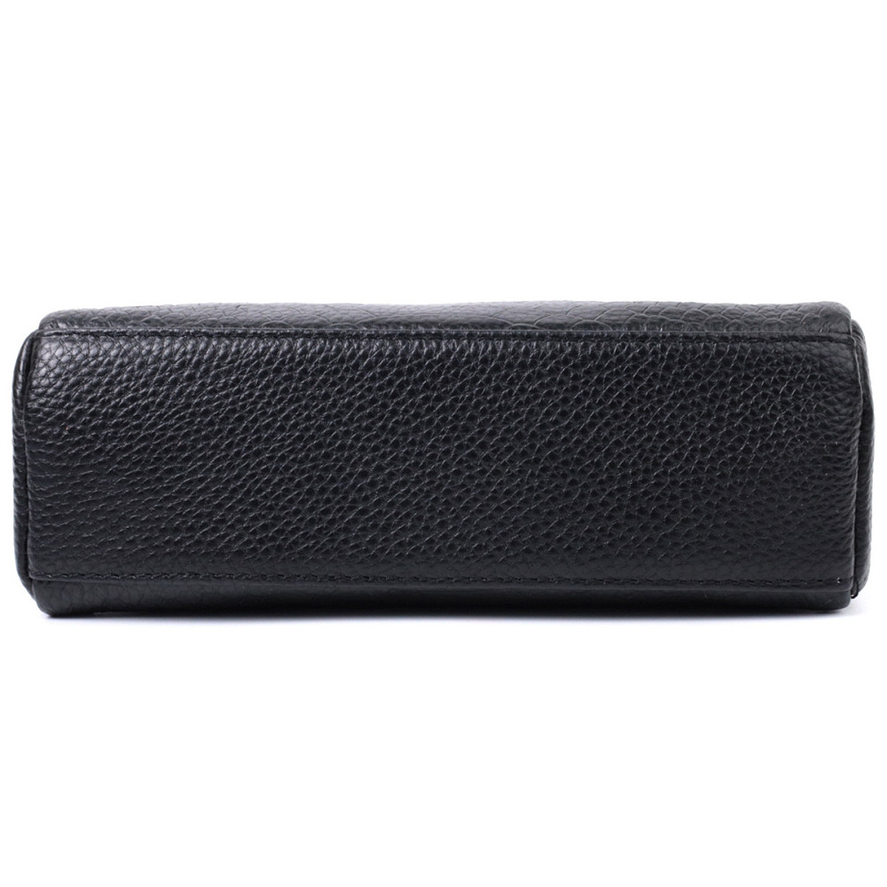 Компактная сумка для женщин на два отделения из натуральной кожи Vintage 22799 Черный Киев - изображение 8