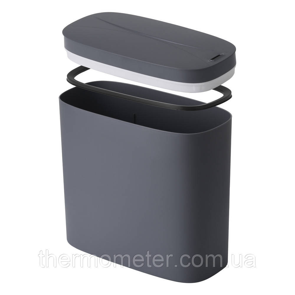 Відро для сміття сенсорне овальне MIXXUS FLAT-TC0109 GRAPHITE 9 л (колір графіт) (MI7075) Київ - фото 12