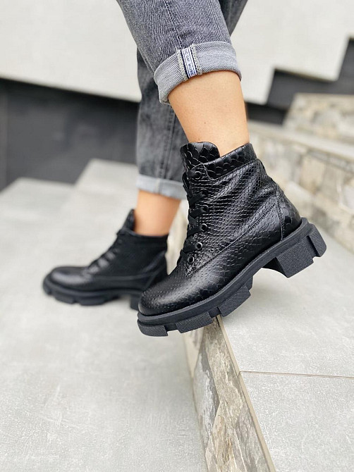 Жіночі черевики ARLEN чорні натуральна шкіра висота 13 см розмір 38 (4184) Коломия - фото 7