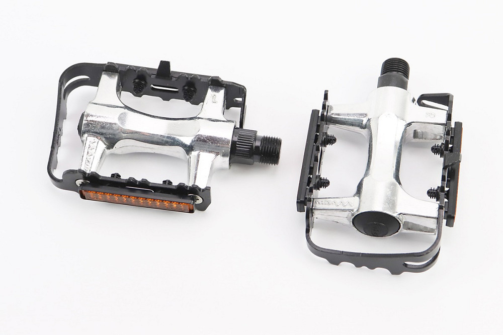 Педалі MTB 9/16" (102x62x24mm) алюмінієві, сріблясто-чорні NWL-91K Київ - фото 1