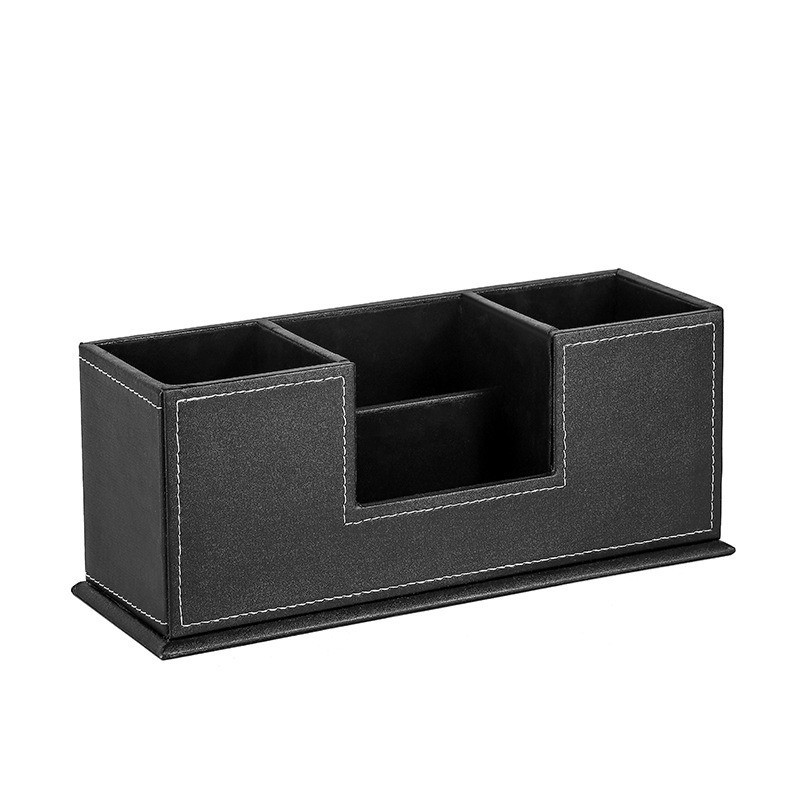 Органайзер для канцелярских пренадлежностей и аксессуаров,подставка настольная для канцелярии из искусственной кожи,черная Каменец-Подольский - изображение 4