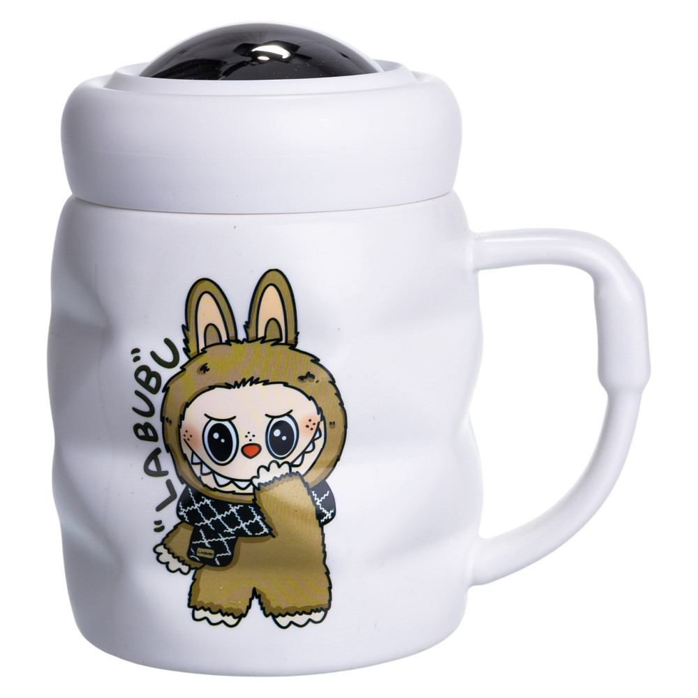 Lugi Чашка порцелянова з кришкою Labubu 400 (мл) Біла з коричневим FM-54B Коломия - фото 3