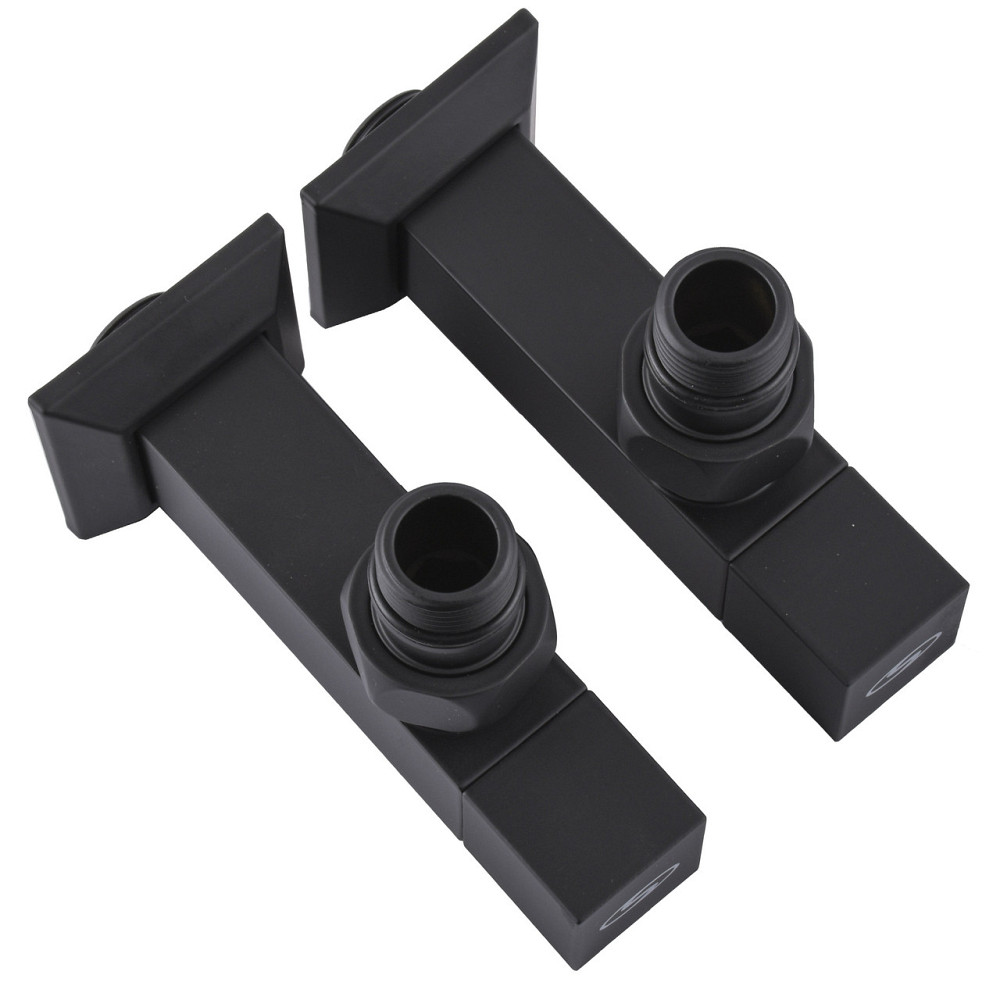 Набор Кран полуоборотный угловой с американкой SOLOMON LUX 1/2″ CUBE BLACK 8888 (1уп) Киев - изображение 4
