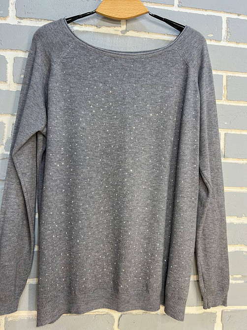 Джемпер женский ACCORDDREAM 9067 тонкий свитер россыпь камней, серый, one size Киев - изображение 13